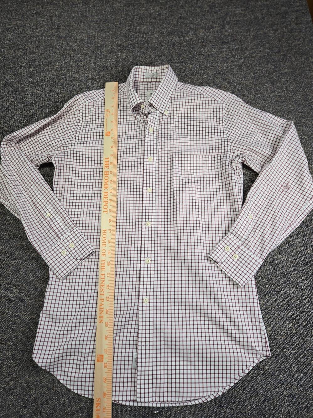 Peter Millar Small Button Down Shirt Nanoluxe Easycare Red Plaid